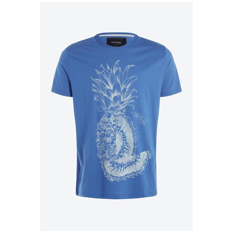 T-shirt homme motif ananas Bleu Coton - Homme Taille L - Bonobo