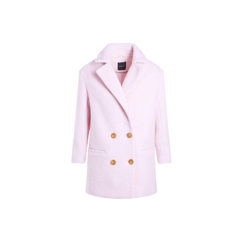 Manteau grand col cranté Rose Polyester - Femme Taille 3 - Cache Cache