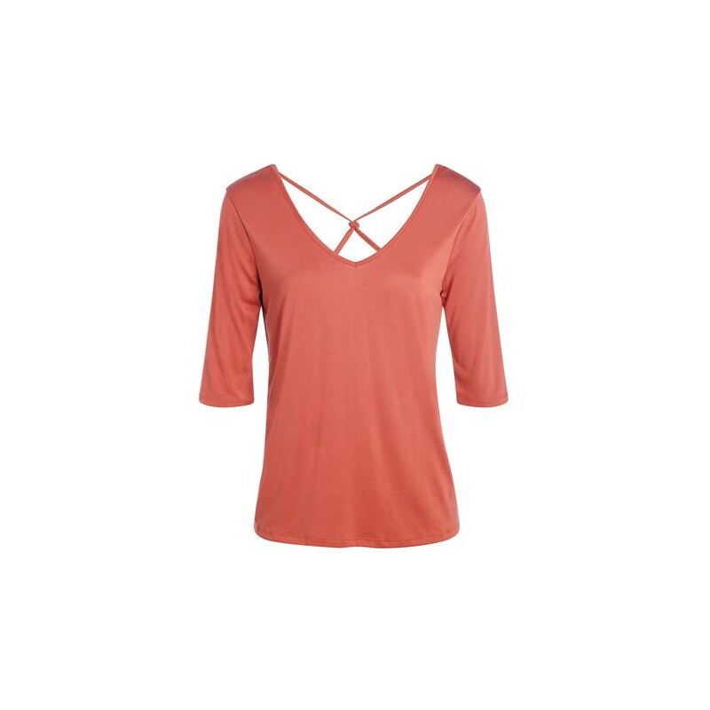 T-shirt fluide plis dos Rouge Modal - Femme Taille 0 - Cache Cache