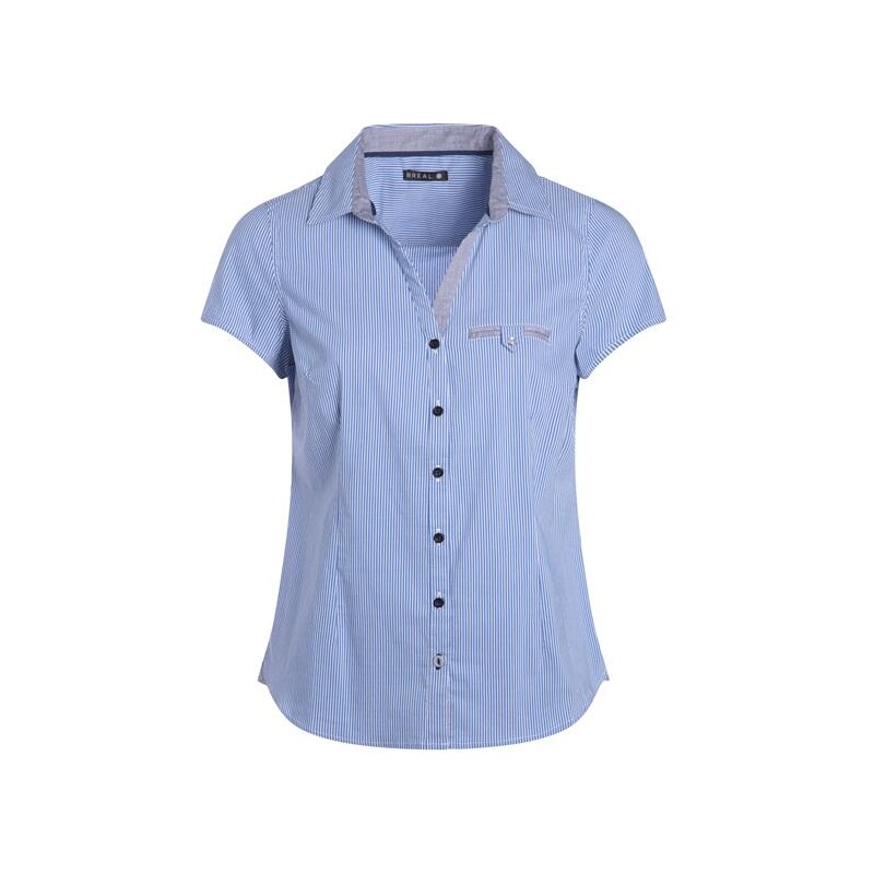 Chemise rayée boutonnée poches Beige Polyamide - Femme Taille 42 - Bréal