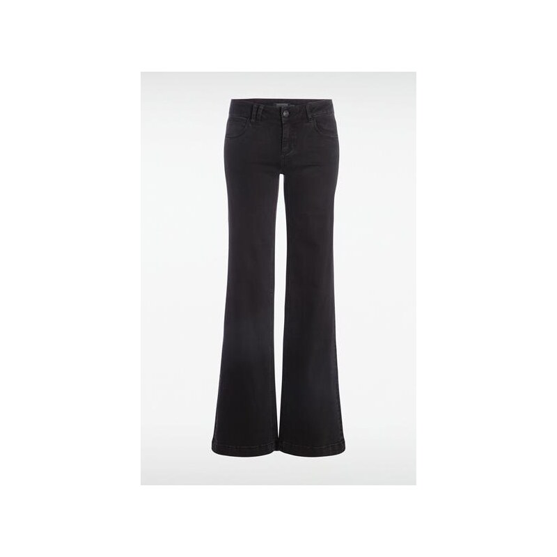 Jeans femme bootcut taille normale Noir Coton - Femme Taille 34 - Bonobo