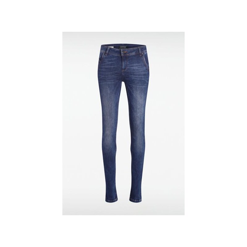 Jeans femme skinny taille normale délavé Bleu Coton - Femme Taille 34 - Bonobo