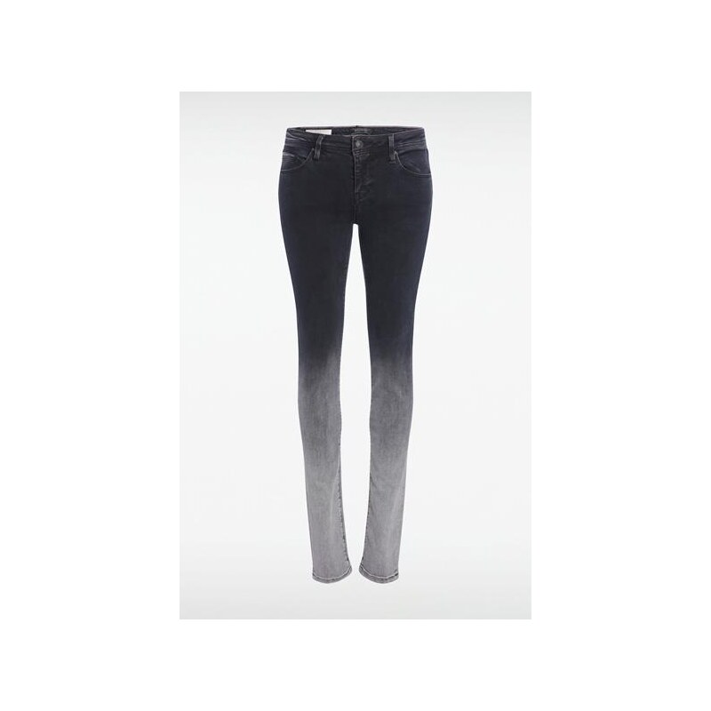 Jeans femme slim taille normale dégradé Bleu Polyester - Femme Taille 34 - Bonobo