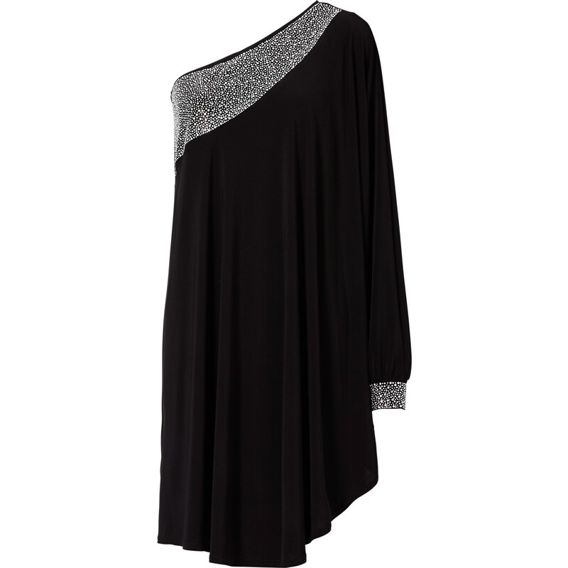 BODYFLIRT boutique Bonprix - robe d'été Robe asymétrique noir sans manches pour femme