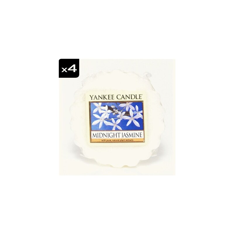 Yankee Candle Jasmin de minuit/ blanc - Lot de 4 tartelettes parfumées - blanc
