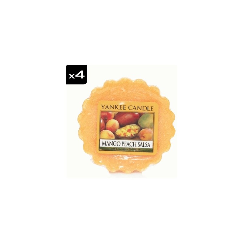 Yankee Candle Pêche mangue/ orange - Lot de 4 tartelettes parfumées - orange