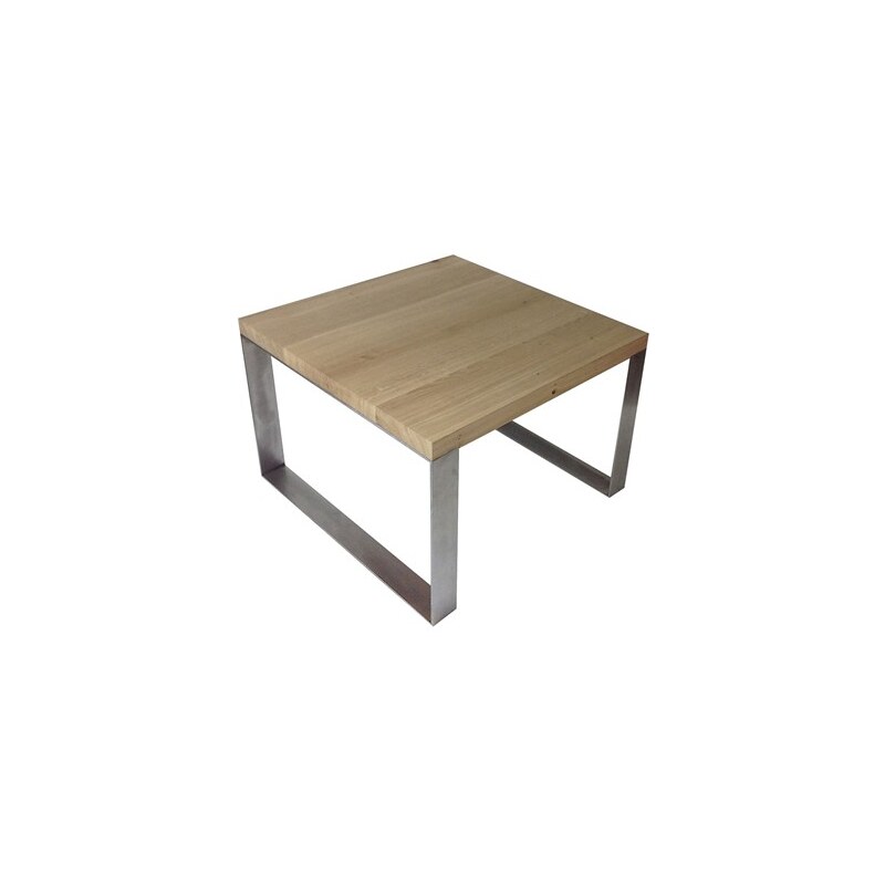 Open design Table basse bois et métal - beige