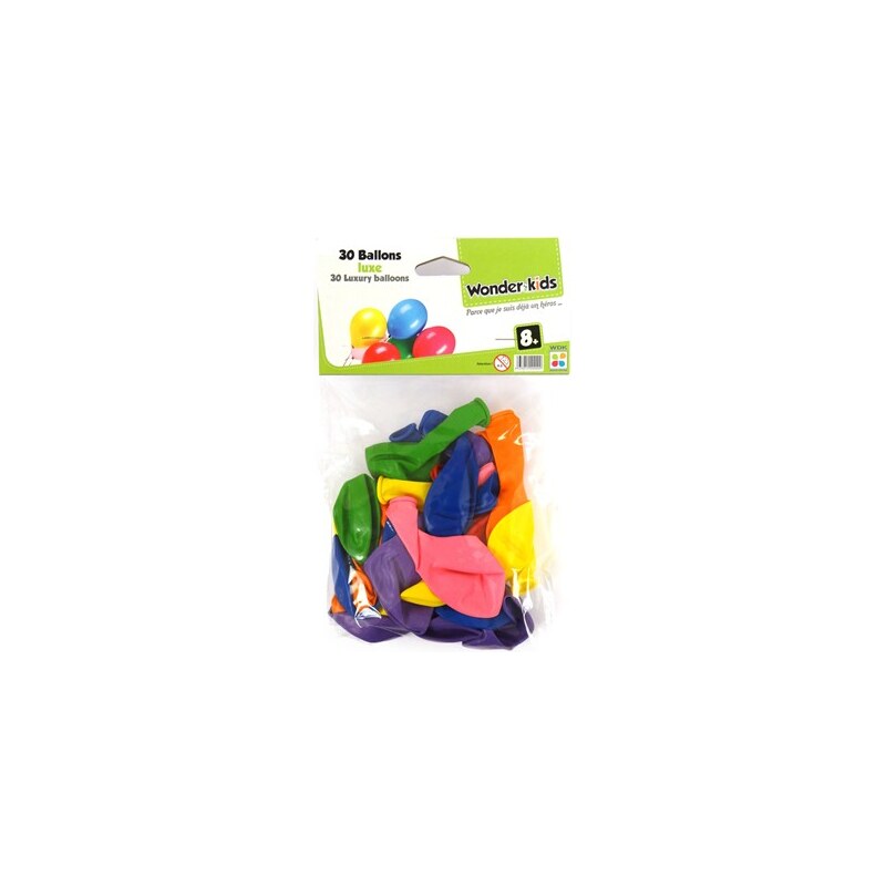 Wonderkids Sachet de 30 ballons gonflables - multicolore
