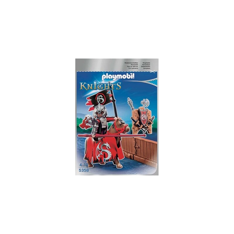 Playmobil Knights - Piste joute et chevaleir dragon - multicolore