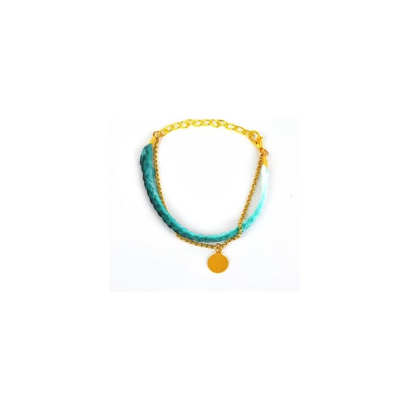 Eclectique Festival - Bracelet en plaqué or - vert