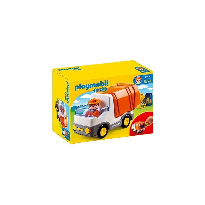 Playmobil 123 - Camion poubelle Playmobil - multicolore