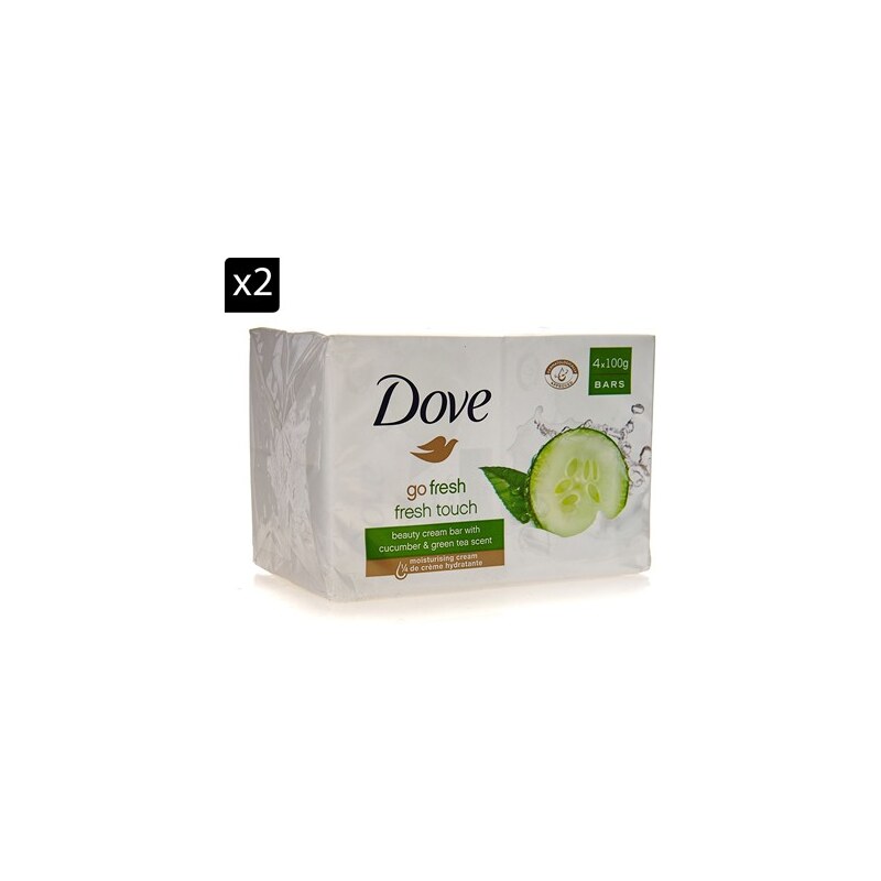 Dove Go Fresh - Lot de 2 packs de 4 savons - 100 g