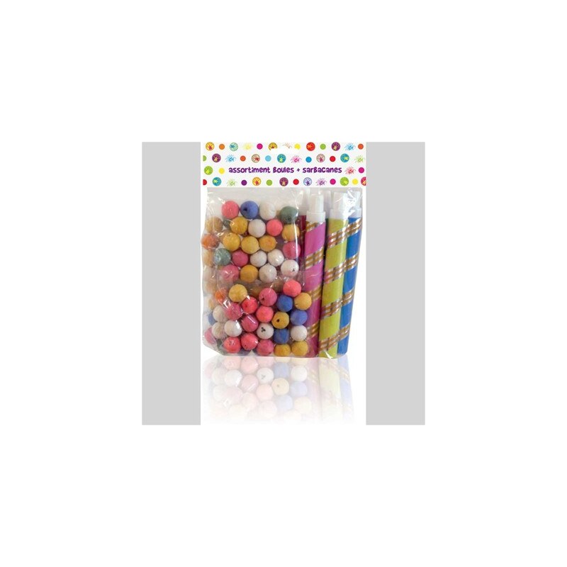Rubie's Sachet de boules et sarbacanes - multicolore