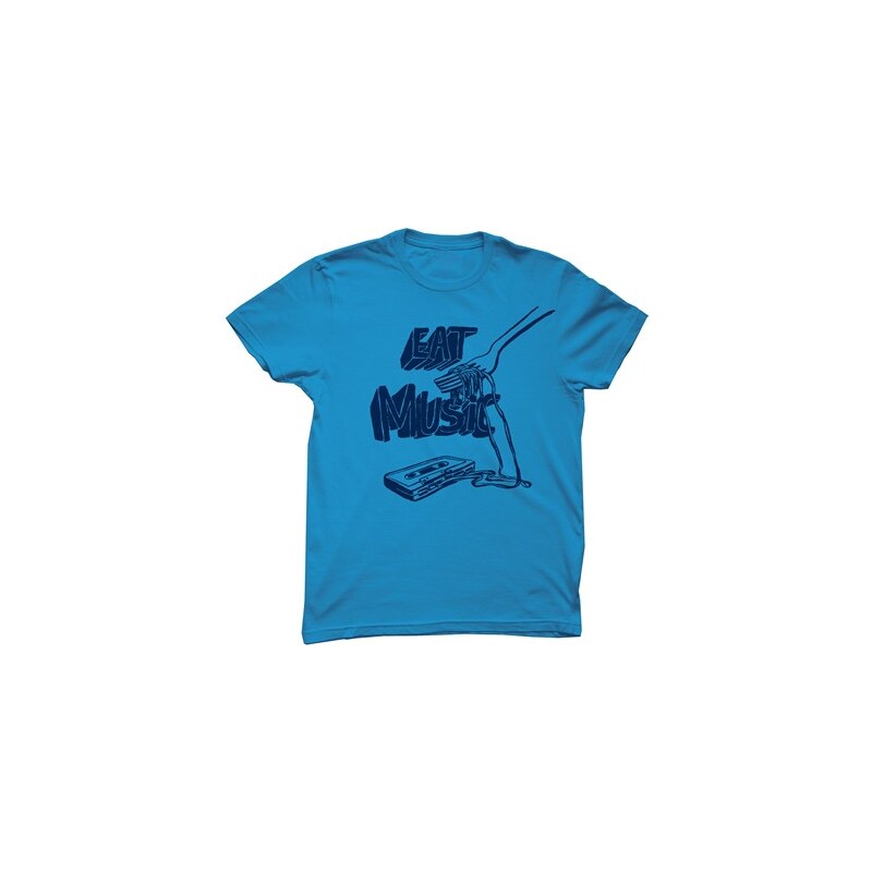 Monsieur Poulet Eat Music - T-shirt - bleu