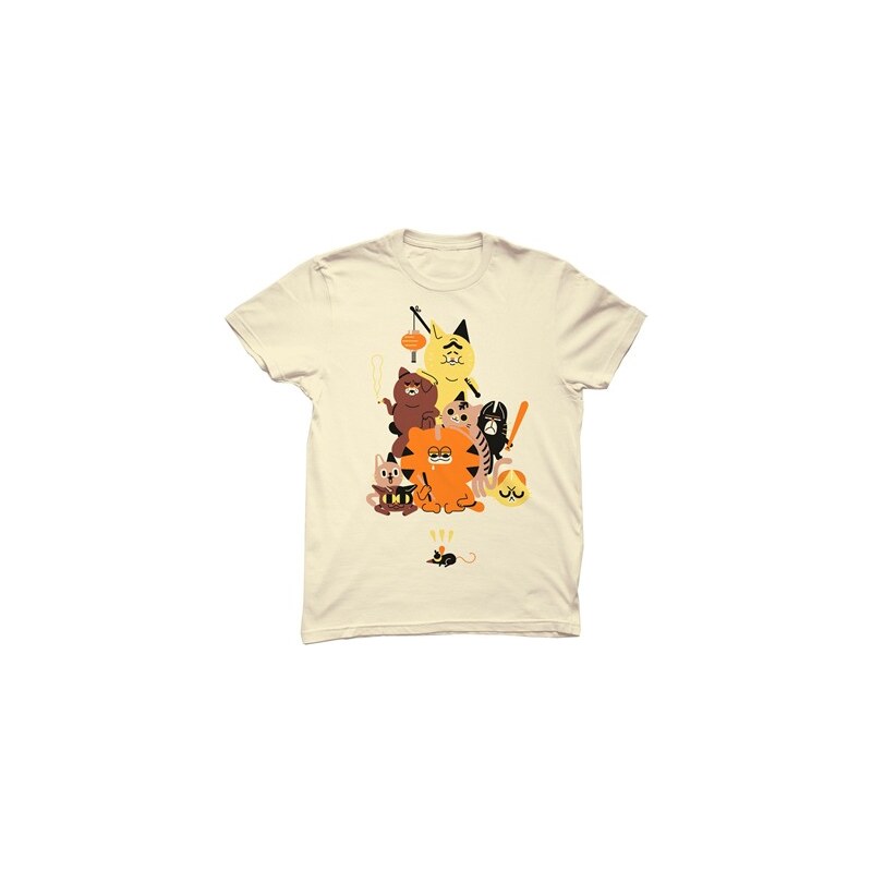 Monsieur Poulet Cat Crew - T-shirt - beige
