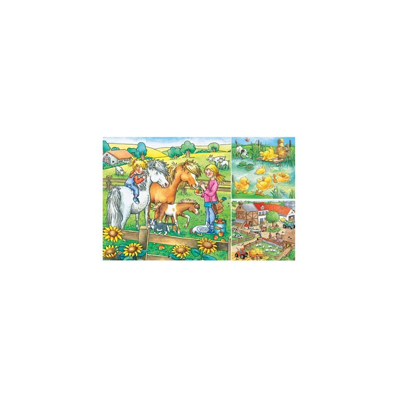 Ravensburger Animaux de la ferme - Puzzle - 3 X 49 pièces