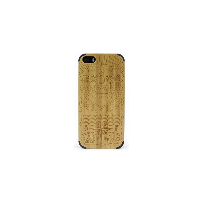 Woodstache Coque pour iPhone 5-5S et SE Story - beige