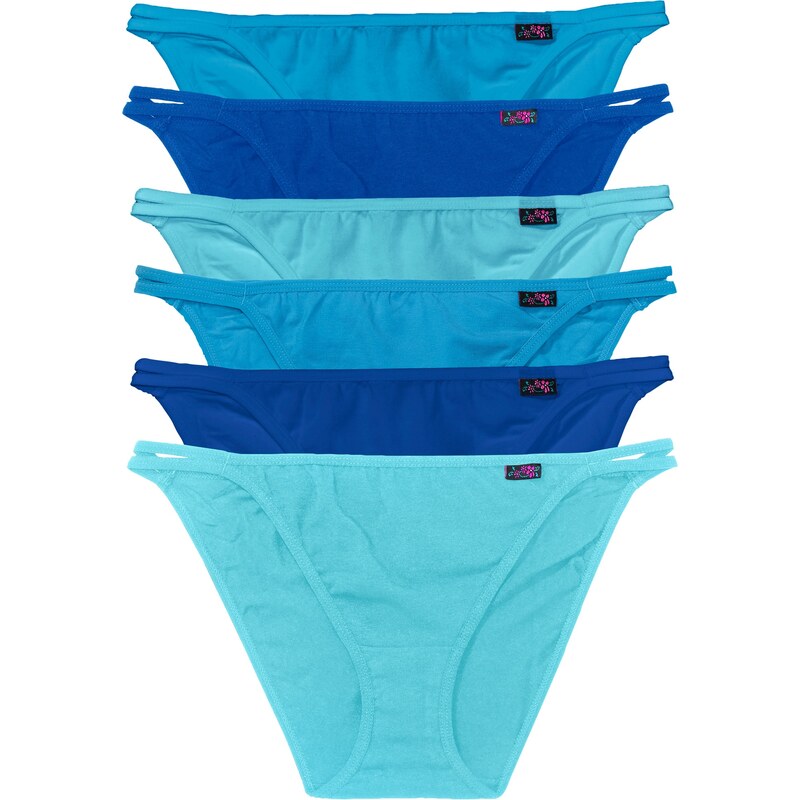 bpc bonprix collection Bonprix - Lot de 6 tangas avec étiquette bleu pour femme