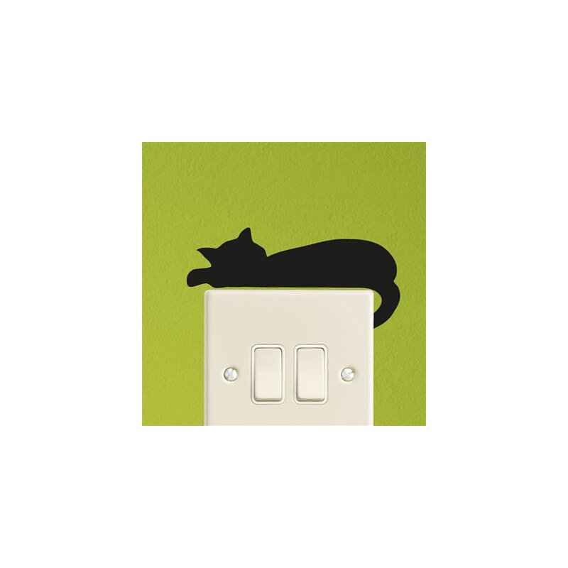 Fanastick Mini-sticker chat endormi - Sticker - noir