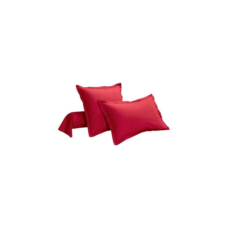 Ifilhome Uni Rouge - Taie d'oreiller - rouge