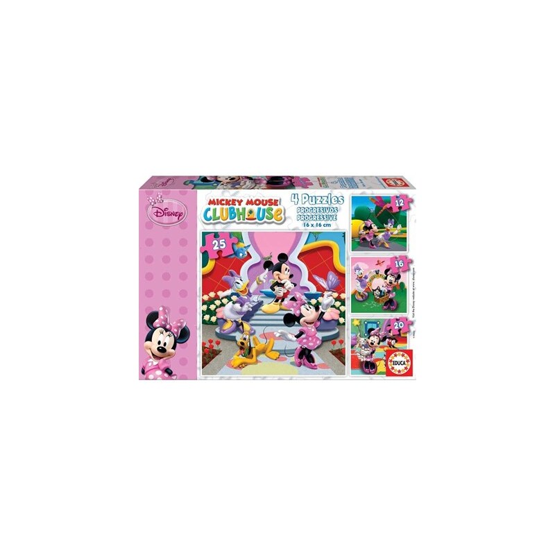 Educa Puzzle X4 Mickey Club - multicolore