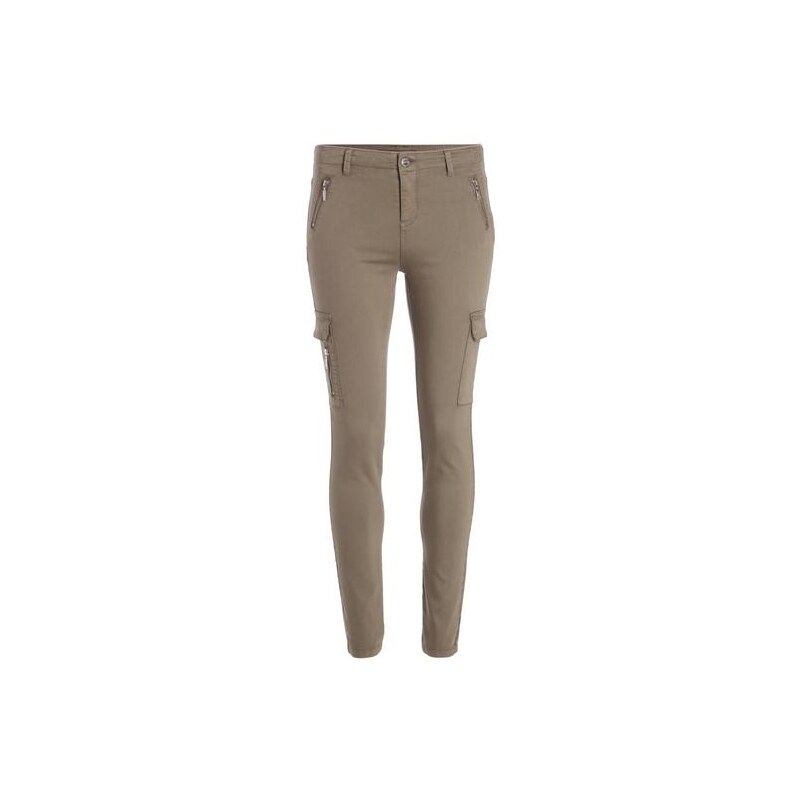 Pantalon chino poches latérales Vert Coton - Femme Taille 36 - Cache Cache