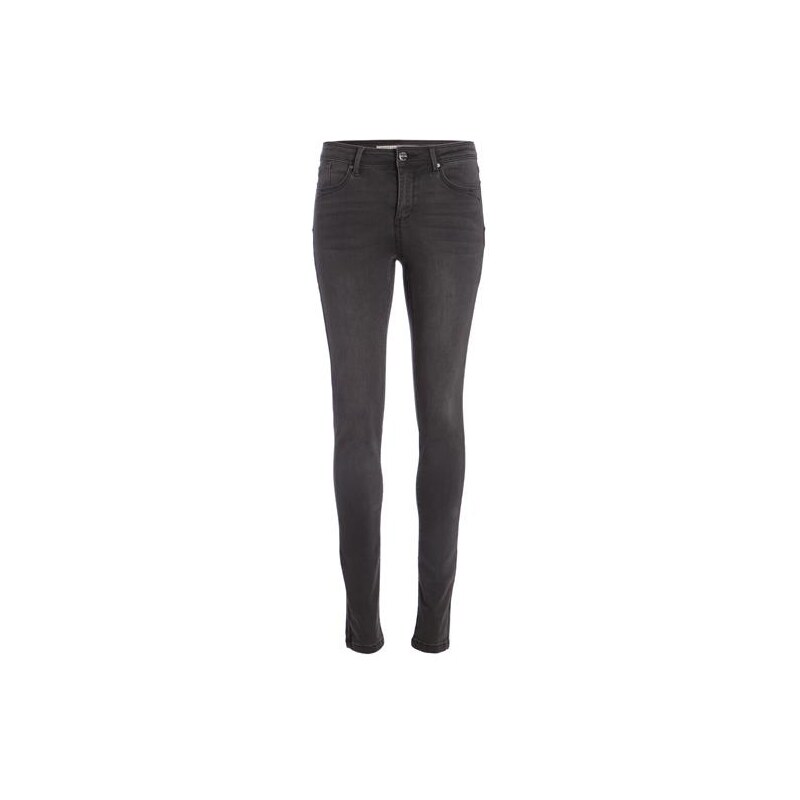 Pantalon slim coloris uni Gris Coton - Femme Taille 34 - Cache Cache