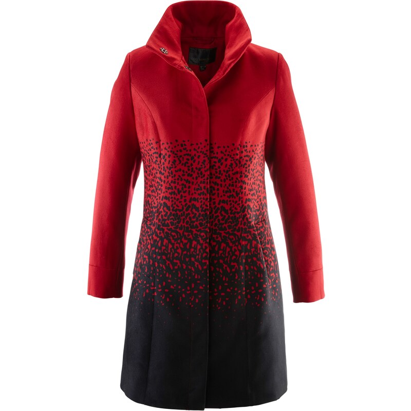 bpc selection Bonprix - Manteau synthétique imitation laine rouge manches longues pour femme