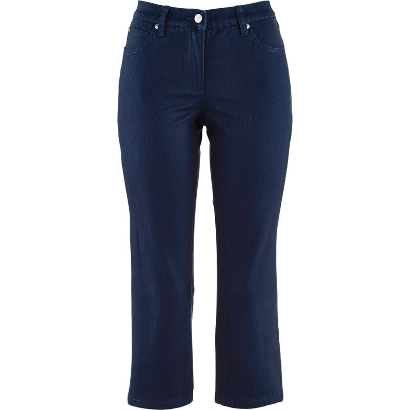 bpc bonprix collection Pantalon extensible 3/4 en twill structuré bleu femme - bonprix