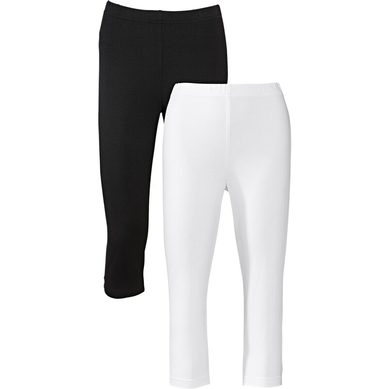 bpc bonprix collection Lot de 2 leggings corsaire extensibles blanc femme - bonprix