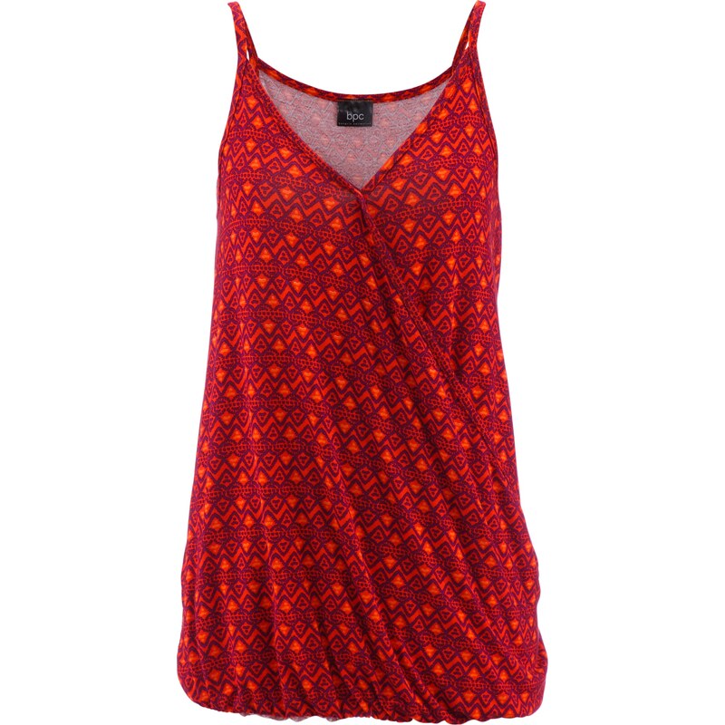 bpc bonprix collection Bonprix - Top style cache-cœur rouge sans manches pour femme