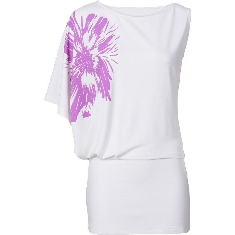 BODYFLIRT T-shirt asymétrique blanc femme - bonprix