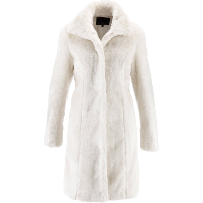 bpc selection Bonprix - Manteau long et doux blanc manches longues pour femme