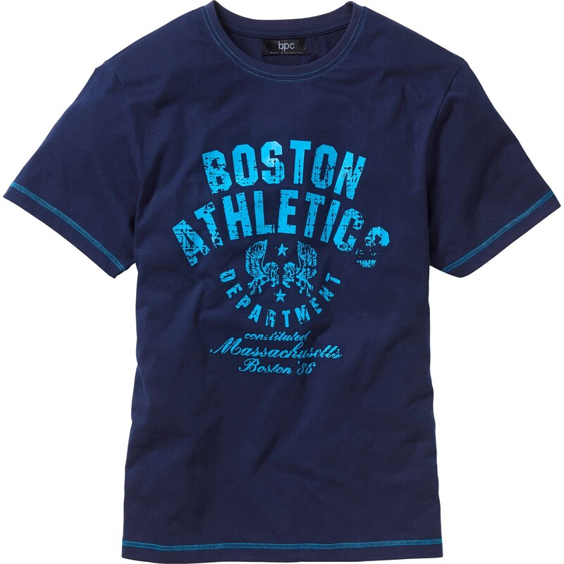 bpc bonprix collection Bonprix - T-shirt avec imprimé bleu manches courtes pour homme