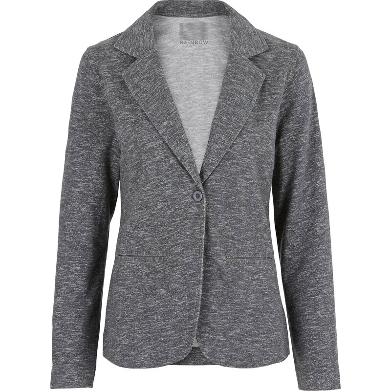 RAINBOW Blazer sweat-shirt gris femme - bonprix