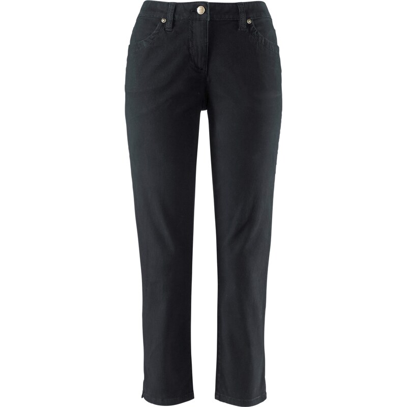 bpc bonprix collection Pantalon extensible 7/8 avec fentes noir femme - bonprix