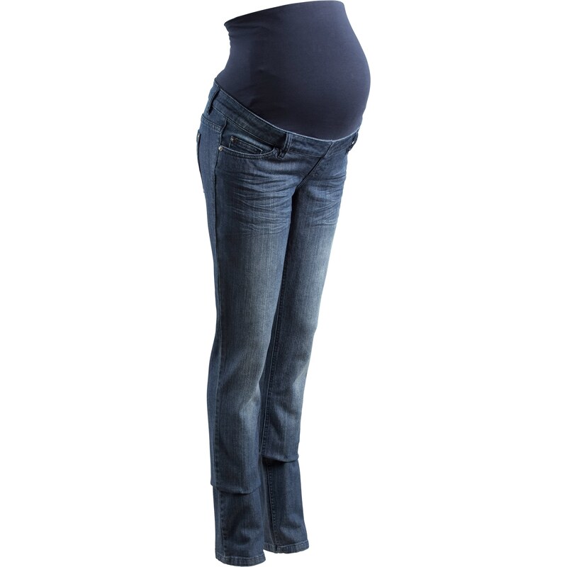 bpc bonprix collection Jean de grossesse, jambes droites (court ou long) bleu femme - bonprix