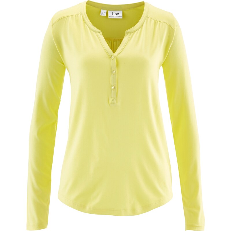 bpc bonprix collection T-shirt en jersey jaune manches longues femme - bonprix