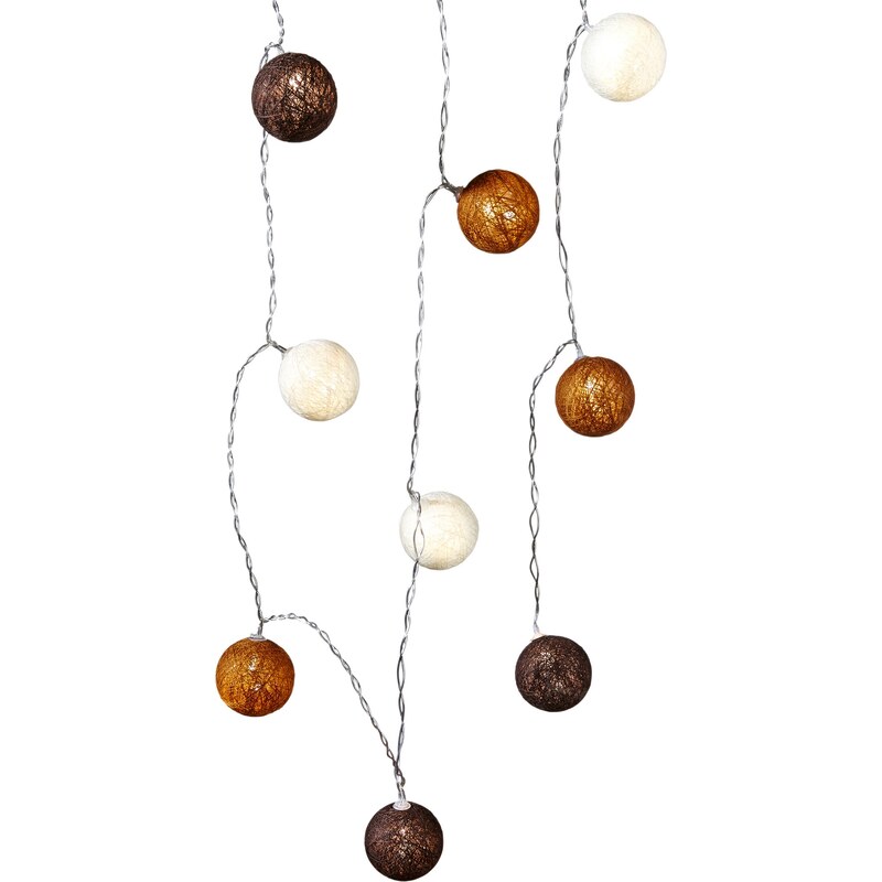 bpc living Bonprix - Guirlande lumineuse à LED Cotton Balls, marron marron pour maison
