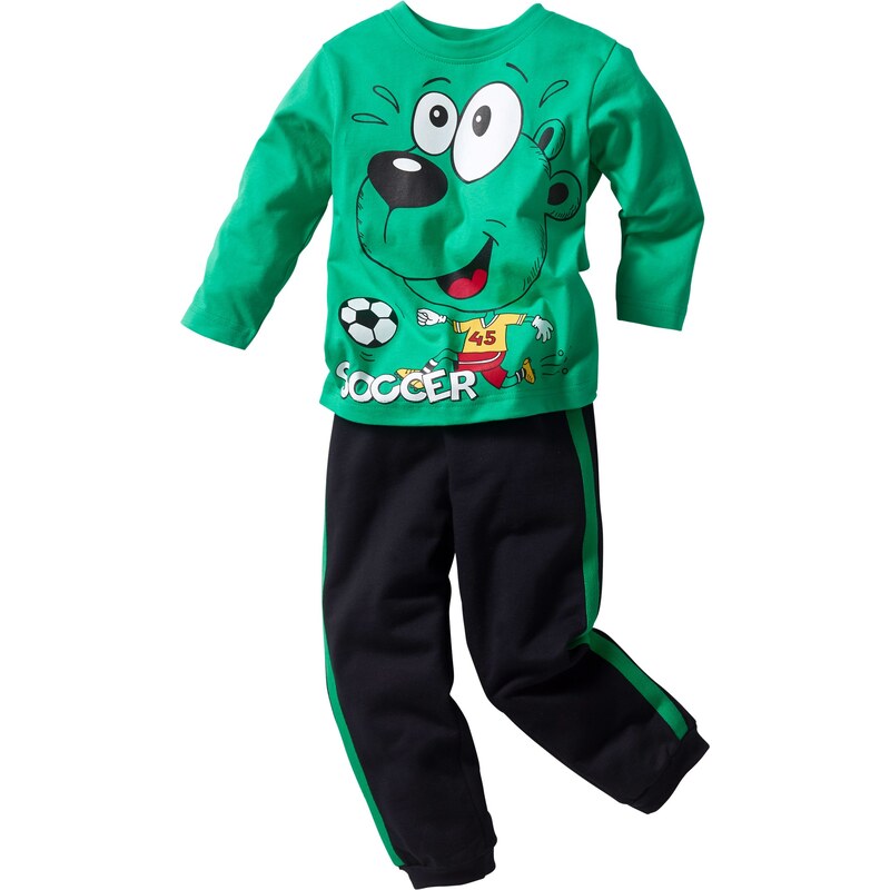 bpc bonprix collection Bonprix - T-shirt manches longues + pantalon sweat (Ens. 2 pces.) vert pour enfant
