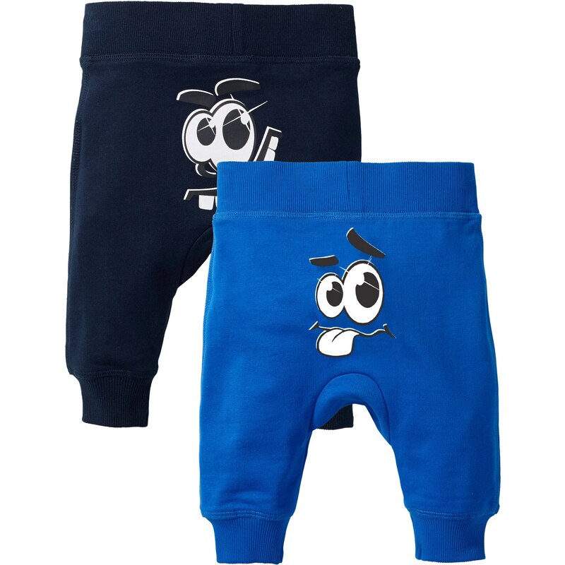 bpc bonprix collection Bonprix - Lot de 2 pantalons sweat bleu pour enfant