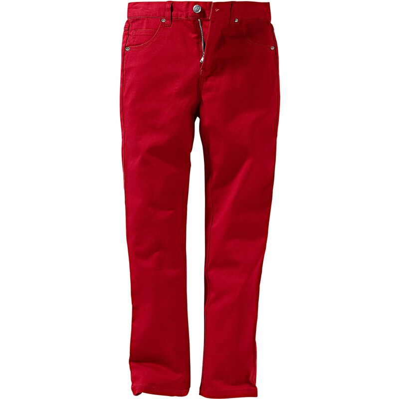 John Baner JEANSWEAR Bonprix - Pantalon en twill rouge pour enfant