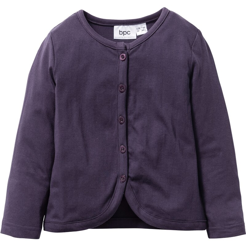 bpc bonprix collection Gilet matière T-shirt violet manches longues enfant - bonprix