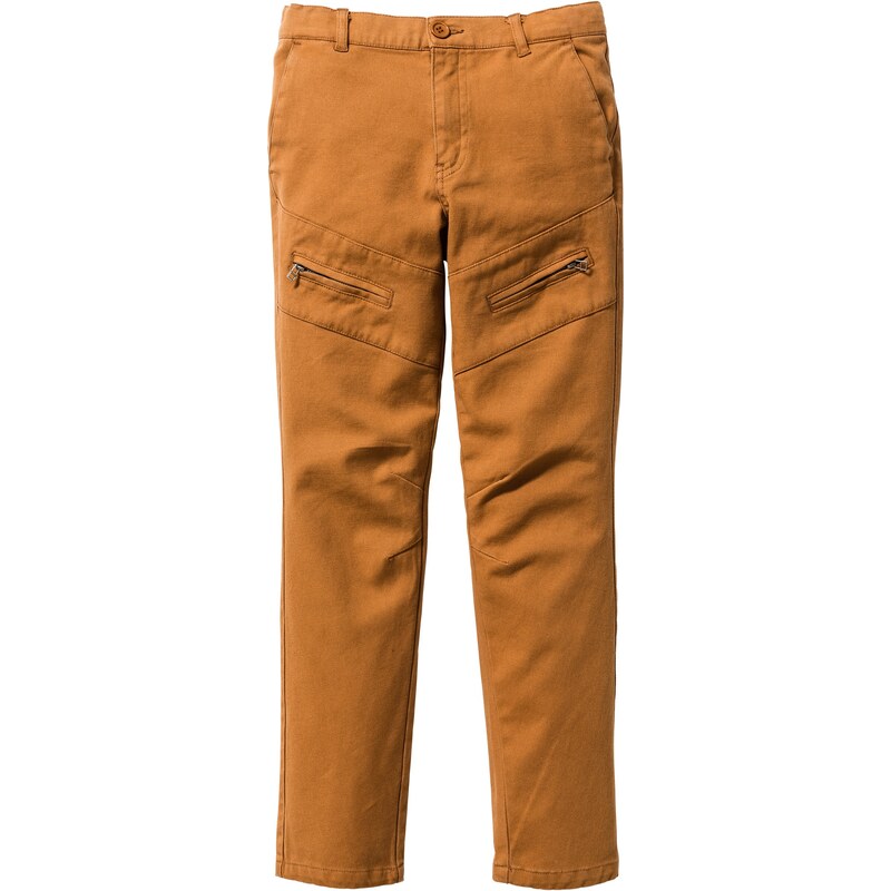 John Baner JEANSWEAR Pantalon Slim Fit avec poches zippées marron enfant - bonprix