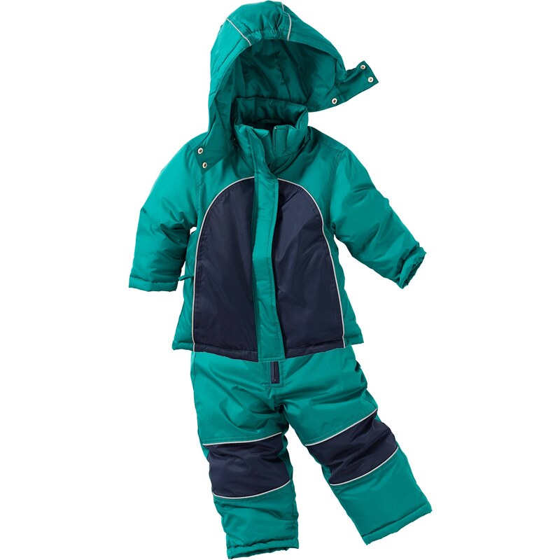 bpc bonprix collection Bonprix - Combinaison de ski (Ens. 2 pces.) vert manches longues pour enfant