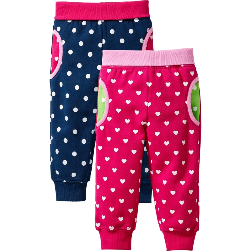 bpc bonprix collection Bonprix - Lot de 2 pantalons sweat bébé fuchsia pour enfant
