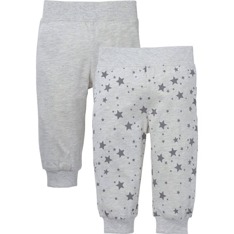 bpc bonprix collection Bonprix - Lot de 2 pantalons bébé en coton bio blanc pour enfant