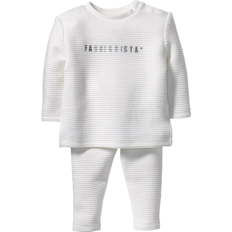 bpc bonprix collection Sweat-shirt bébé + pantalon sweat structuré (Ens. 2 pces.) blanc enfant - bonprix