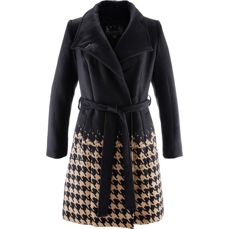 bpc selection Manteau imitation laine noir manches longues femme - bonprix
