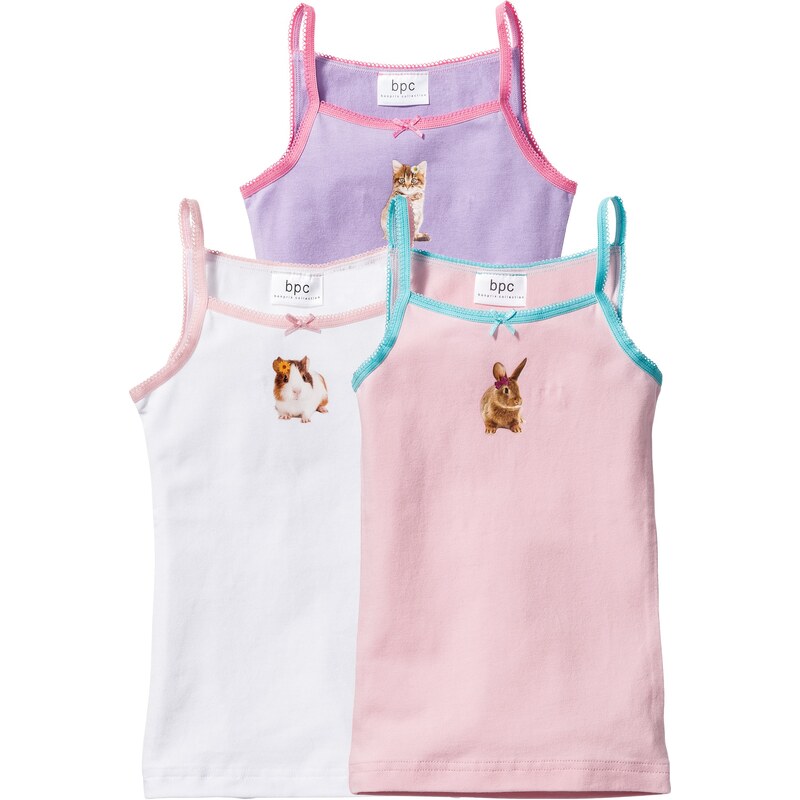 bpc bonprix collection Bonprix - Lot de 3 tricots de peau rose pour enfant